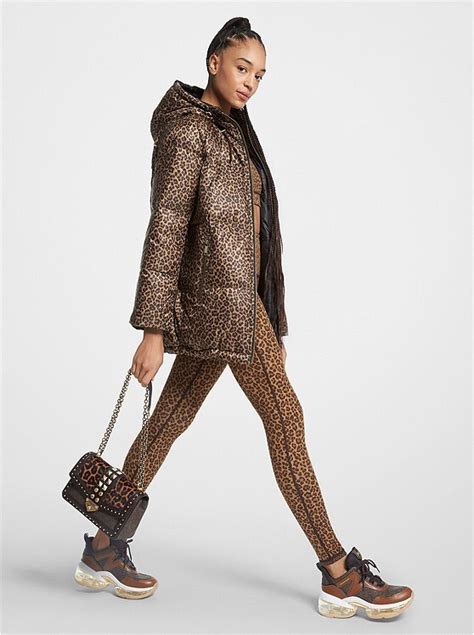 michael kors leopard puffer jacket.